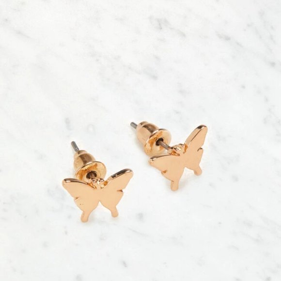 La Hearts Jewelry - New LA Hearts Gold Butterfly Stud Earrings